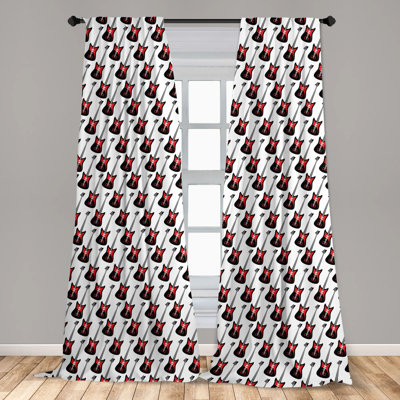 Ajhar Semi Sheer Curtain Pair