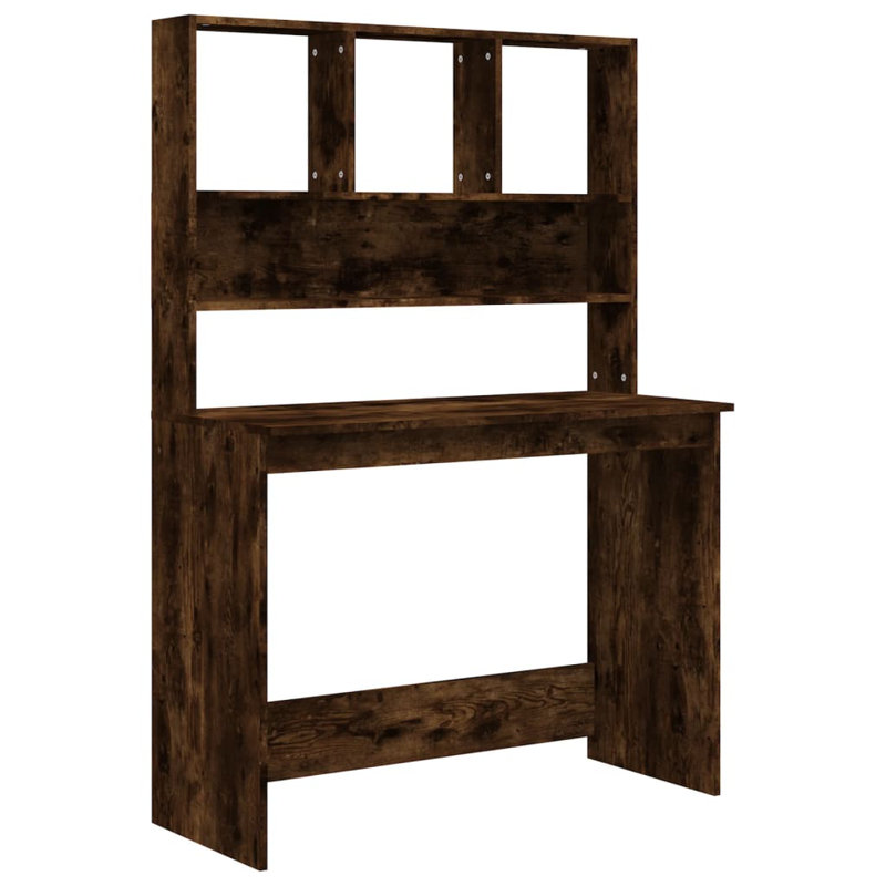 Bureau avec tablettes vidaXL, Marron clair