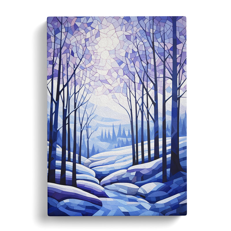 Winter Landscape Cubism No.2 - Wrapped Canvas, 60cm H x 40cm W x 3cm D