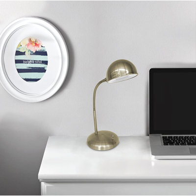 Lampe de bureau dorée 10 po