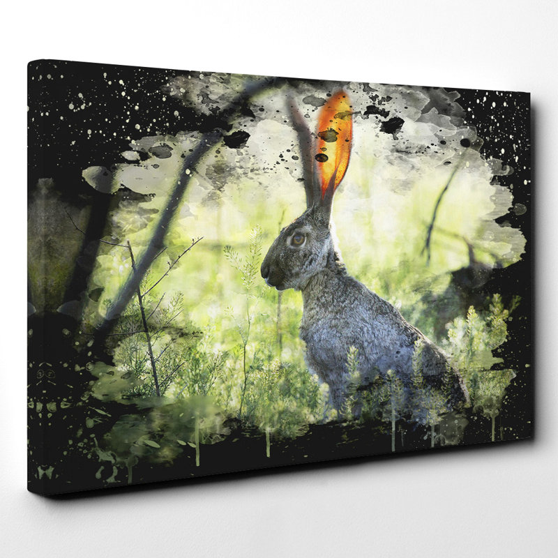Hare in the Meadow - Wrapped Canvas, 40cm H x 60cm W