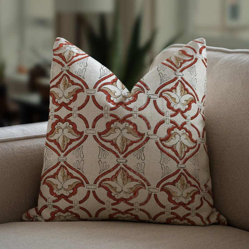 Housse de coussin en lin Fabcline Elegant Viscous, H 20 po x l 20 po, Carré