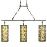 Greek 3 - Light Kitchen Island Cylinder Chandelier