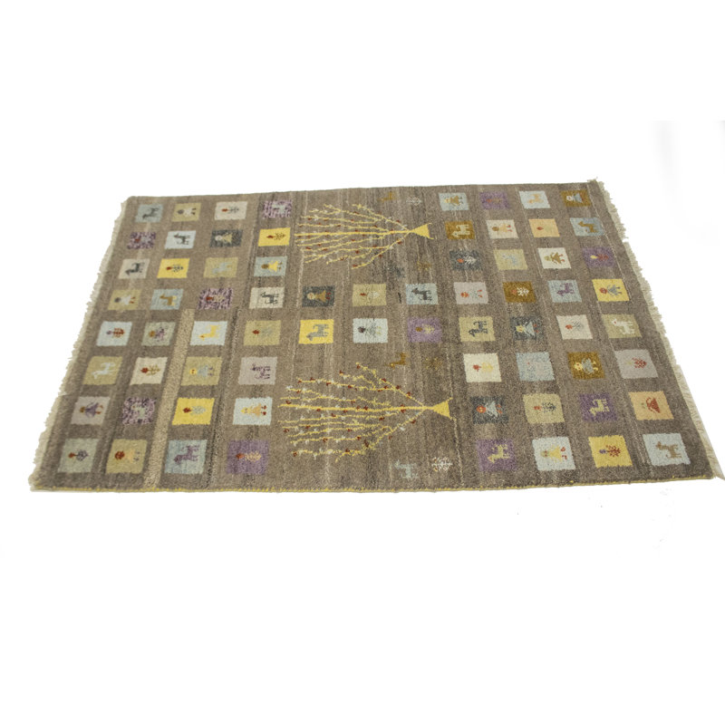 Tapis brun 4 x 6 Indo Farhana