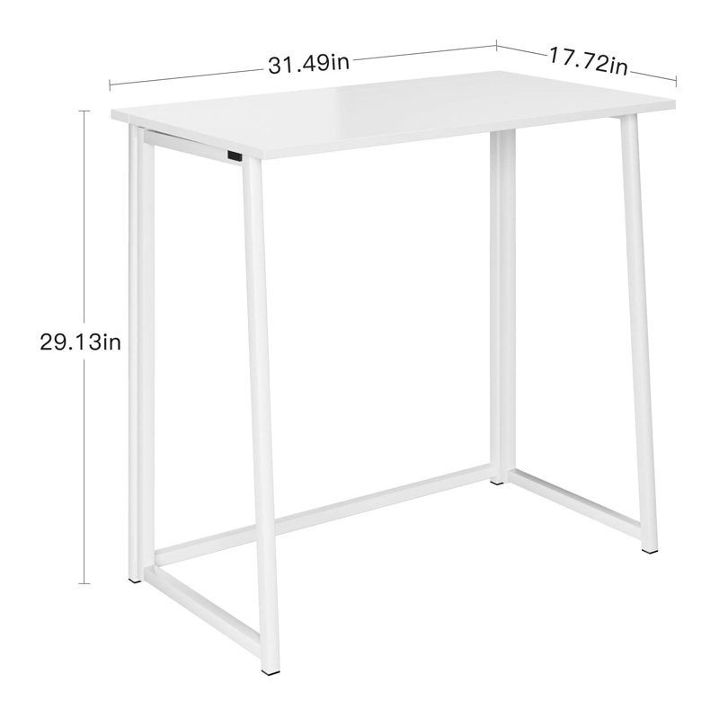 Dontavias Metal Base Computer Desk, White