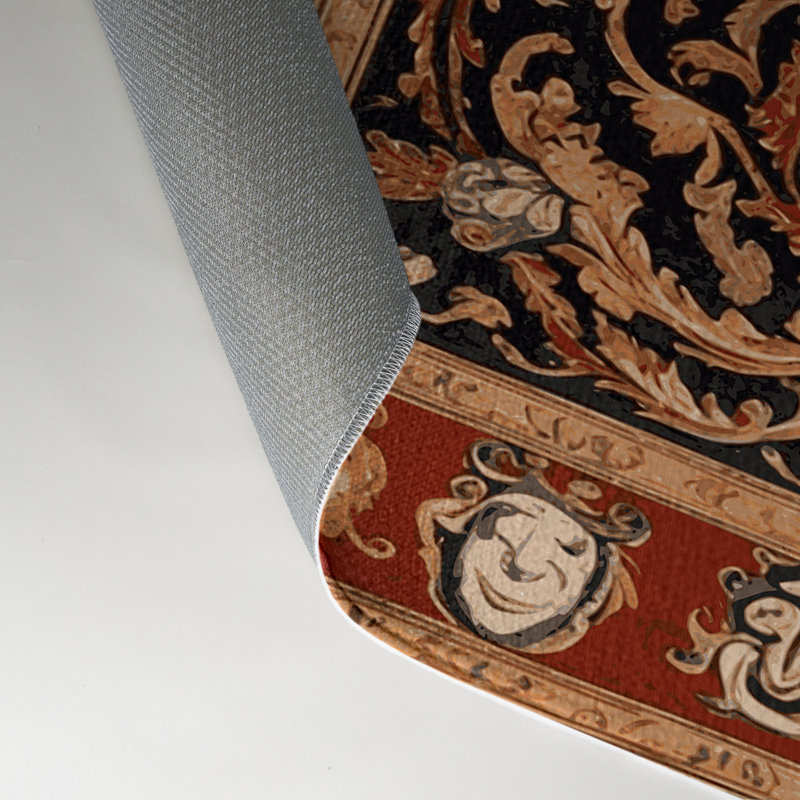 Tapis d'intérieur et d'extérieur brun français, Rectangle 9 pi x 12 pi