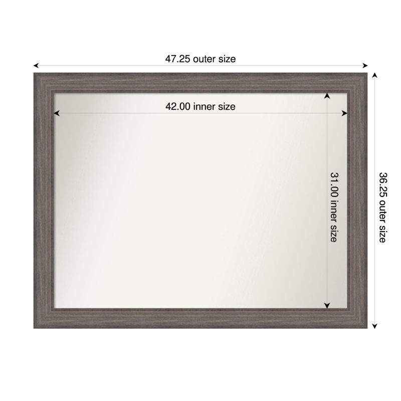 Miroir Hannaley, Rectangle, 36,25 po x 47,25 po