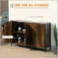 Buffet industriel avec portes, armoire de cuisine et armoire à café avec tablettes réglables