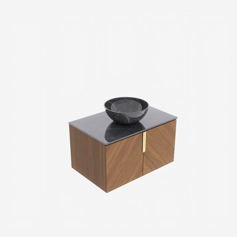 Meuble-lavabo flottant mural moderne de 30 pouces