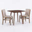 Ensemble de table de salle à manger 3 pièces avec chaises rembourrées et pieds en bois d'hévéa Alagie-126534115-126534116