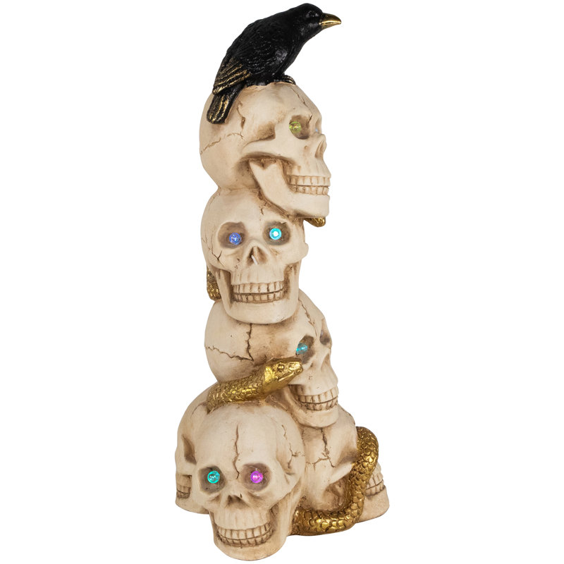 Northlight Skull Tower With Tabletop Decor