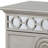 Silver 2-Drawer Nightstand