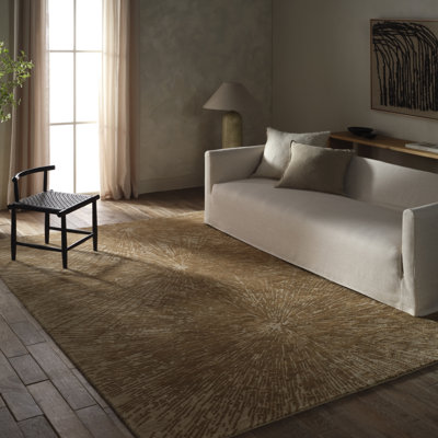 Tapis brun et brun clair fait à la main Collmar Odilia FRG12