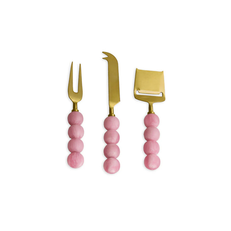 Resin 3 - Piece Cheese Serving Set, Raspberry