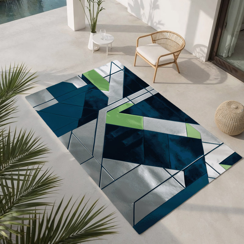 Cosmic Streams Indoor And Outdoor Area Rug, Rectangle 4' x 6'