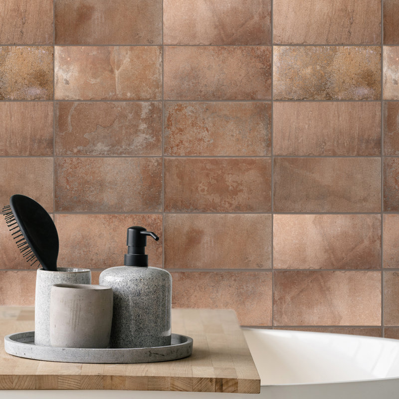 Americana Boston 4-3/8 In. X 8-3/4 In. Porcelain Terra Cotta Wall & Floor Tile