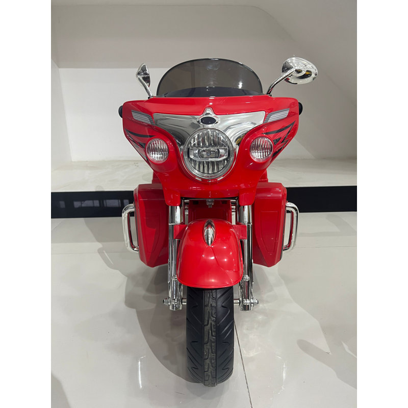 Motocyclette électrique 12V pour enfants, Rouge