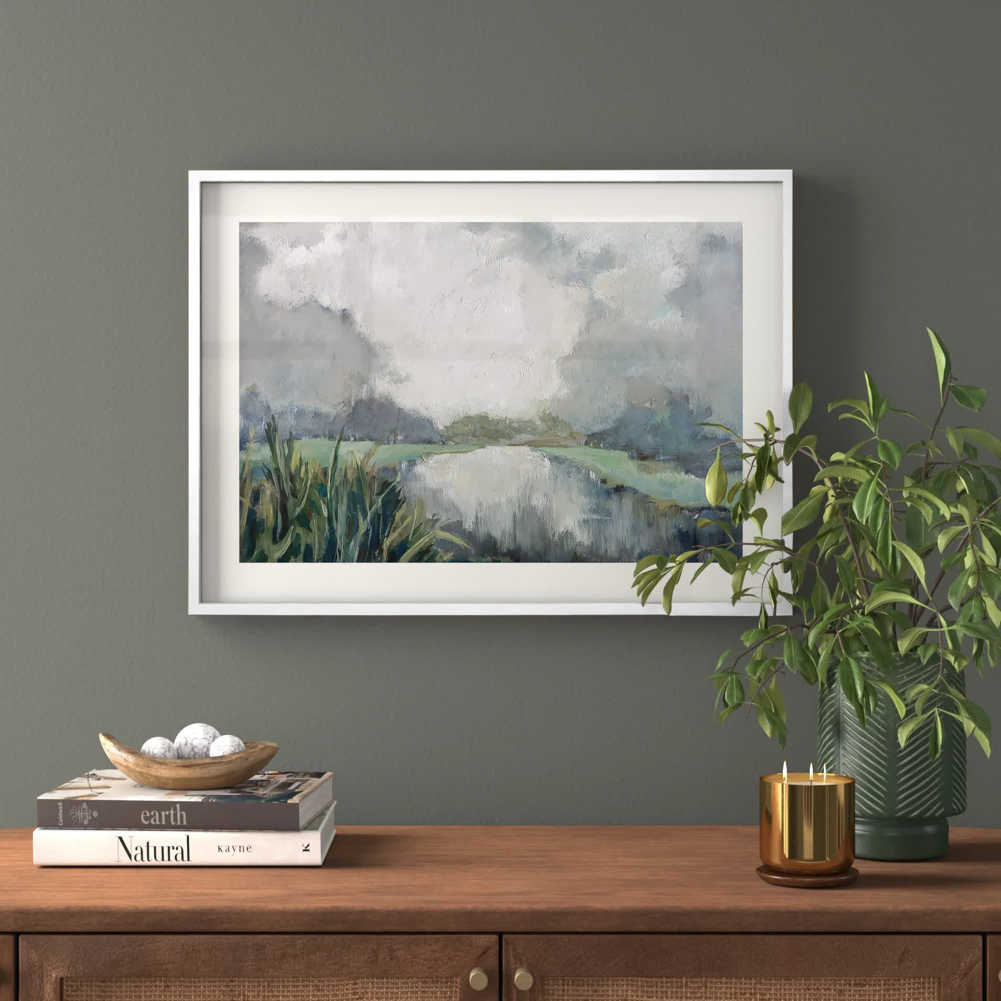 Passage by Mary Parker Buckley, White, 19" H x 26" W, Framed Print