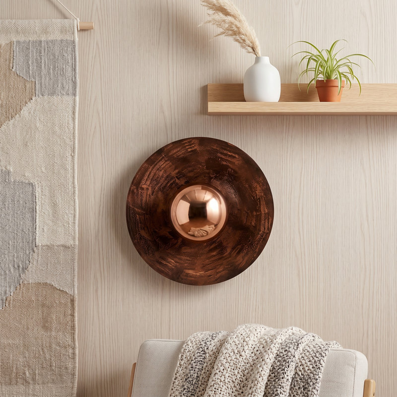 Applique murale ronde Solara 15,0 po en métal encastré