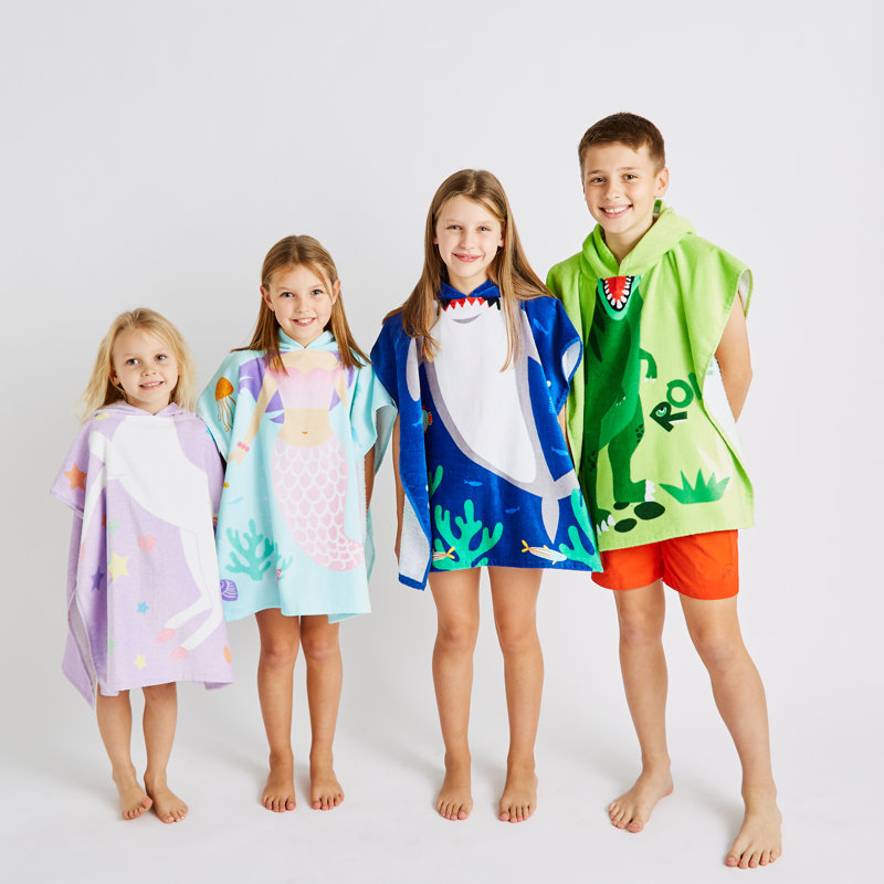 Shark Hooded Towel Poncho