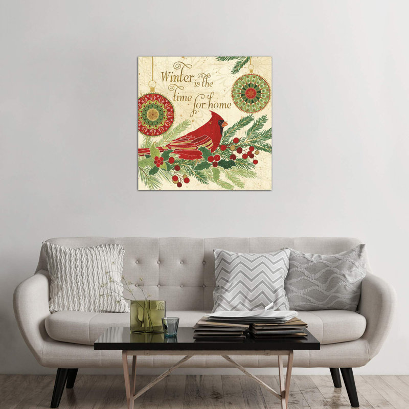Winter Feathers V by Veronique Charron - Wrapped Canvas Print, 45.72 cm H x 45.72 cm W x 3.175 cm D
