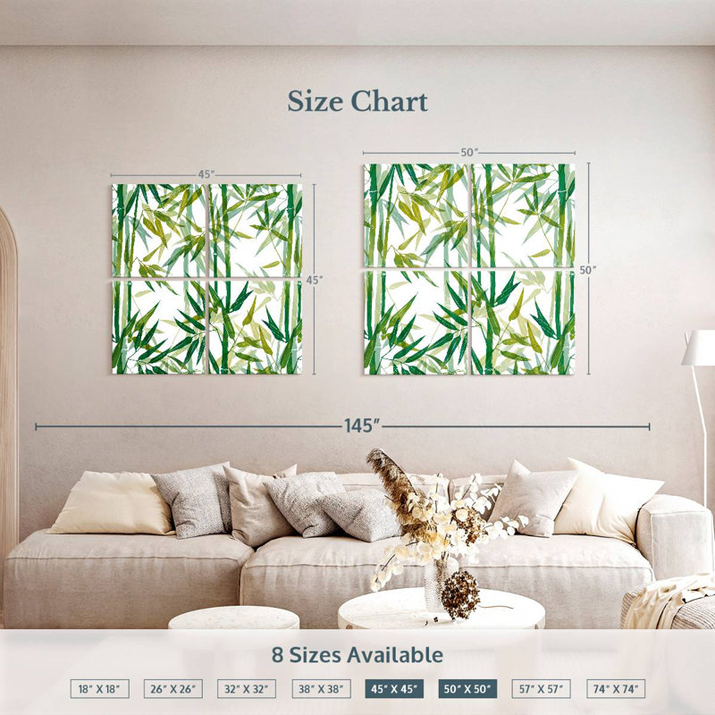 Harnek Bamboo Grove Pattern, 50" H x 50" W