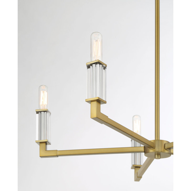 Jahrell 5 - Light Soft Brass Candle Style Pendant