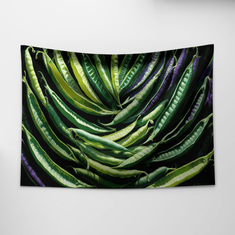 Tapisserie murale légumes haricots à oreilles, 51 po x 60 po