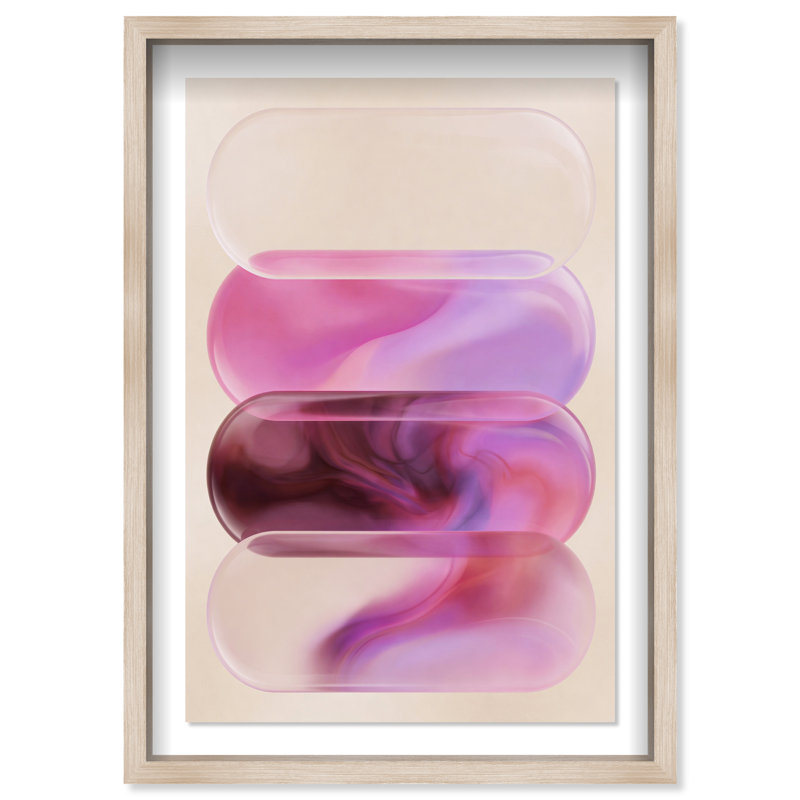 Clear Rose Print by Oliver Gal, 16.5"H x 11.5"W, Natural Oak Shadowbox