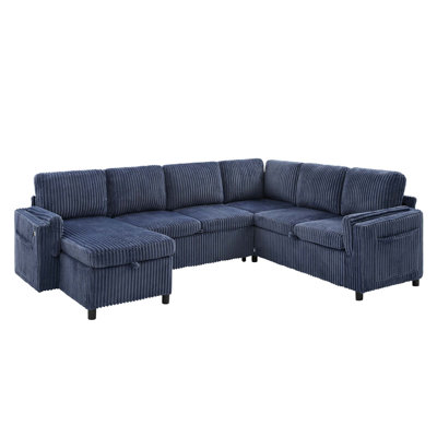 Convertible Sectional Sofa with USB Charging and Hidden Storage