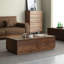 Table basse moderne simple en noyer noir