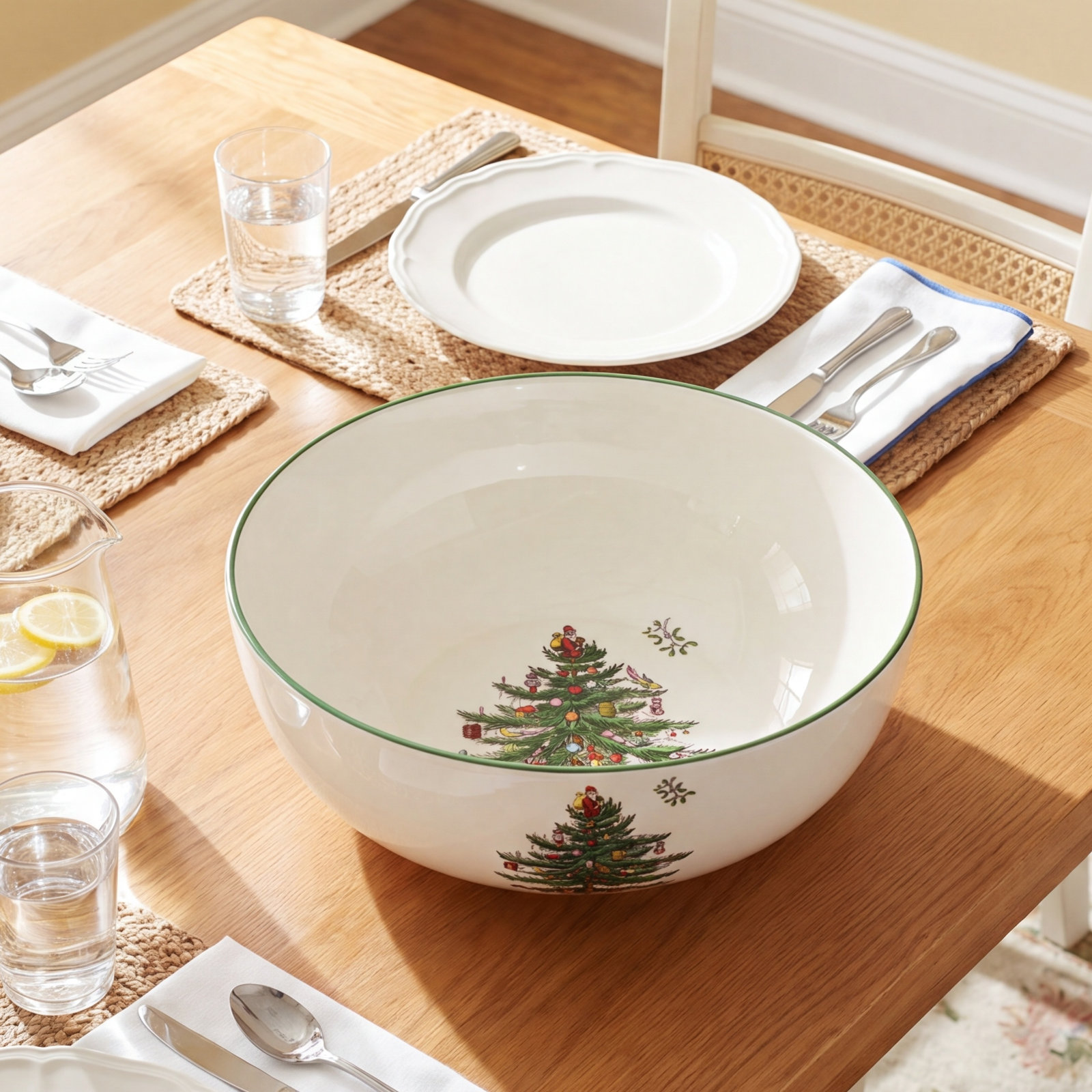 Christmas Tree Round Serving Bowl