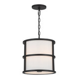Brian Patrick Flynn For Crystorama Hulton 3 Light Matte Black Pendant