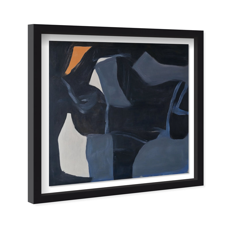Obscured Voices II Shadowbox Abstract Print by Oliver Gal, Black Frame, 12 x 12, 13.5"H x 13.5"W, Black Frame