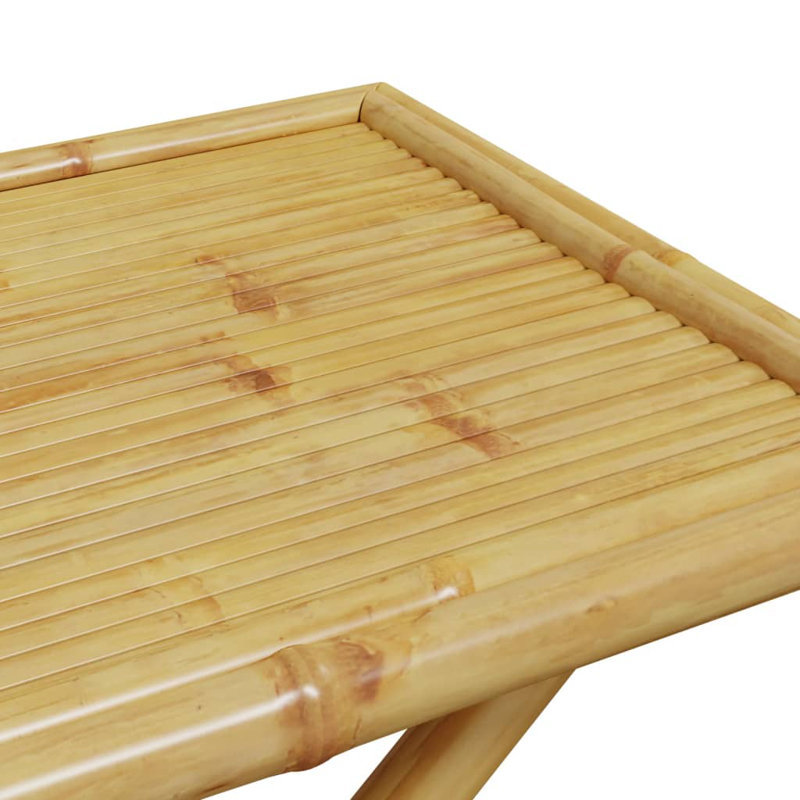 Table de patio pliante Vidaxl en bambou de 43,3 po x 21,7 po x 29,5 po