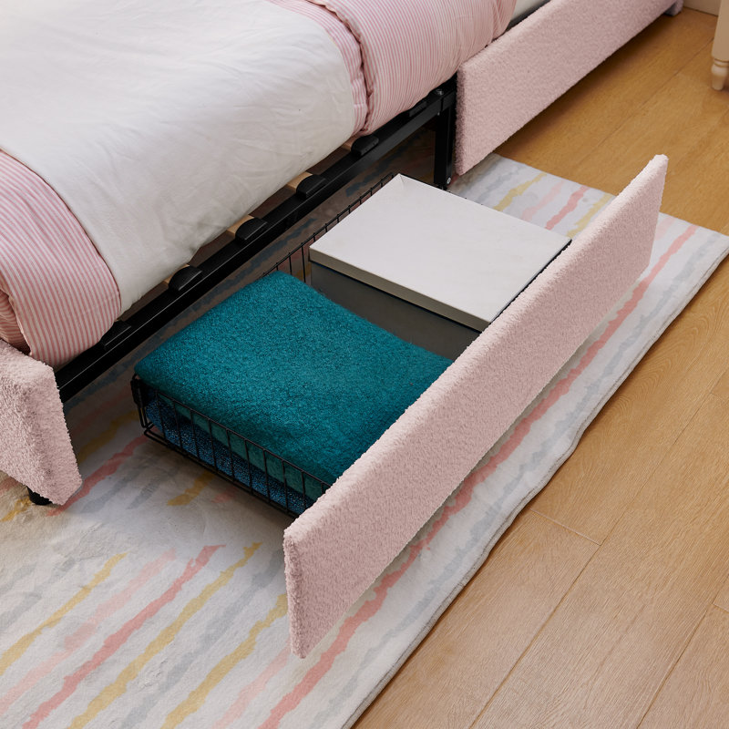Lit pour enfant Prynn, Simple, Rose