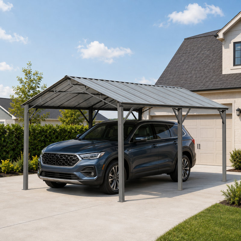 10 pi. L 16 pi. D Garage, abri d'auto robuste, 8' H x 10' W x 16' D