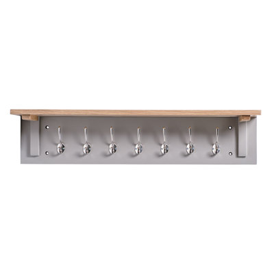 Floating Shelf With Metal Hooks