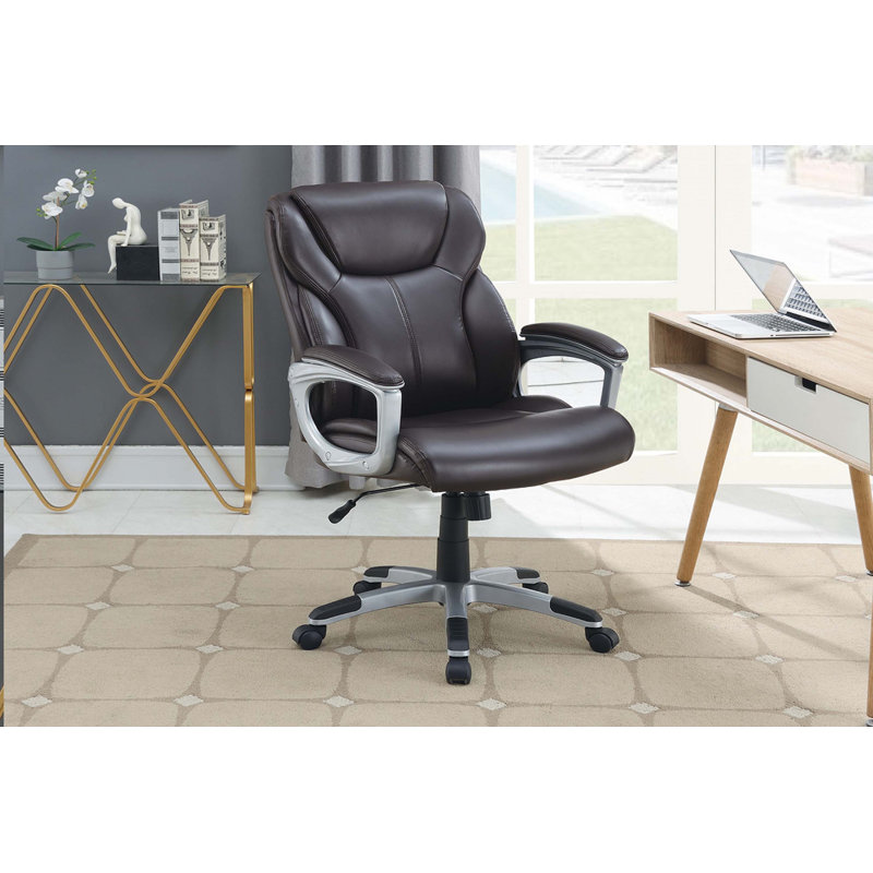 Chaise de bureau ergonomique Mid-Century à hauteur réglable, pivotante et roulante, tissu respirant pour le confort de la maison et du bureau
