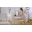 Nutt Dressing Table Set With LED Mirror & Stool 2 Drawers Makeup Desk