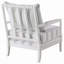 Chaise d'appoint rembourrée à rayures