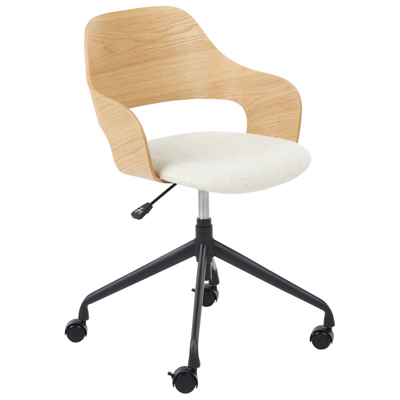 Linen Office Chair, Light Beige