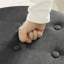 Repose-pieds rond rembourré avec rangement et couvercle capitonné-1154478858