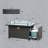 43.3 Inch Fire Pit Table For Patio, Smokeless Gas Fire, 50,000 , Rust Metal Frame, All-Weather Surface, Performance Tested Outdoor Pit, Pits, , Hidden Tank Compartment