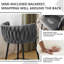 Saya Upholstered Counter Stool with Metal Frame-1643287772