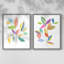 Feuilles de couleurs vives I - impression encadrée de qualité supérieure - prête à être accrochée - aucun clou requis - aucun clou requis-616321941-616321942