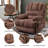 23" Seat Width And High Back Large Size Chenille Power Lift Recliner Chair With 8-Point Vibration Massage And Lumbar Heating-1869169545