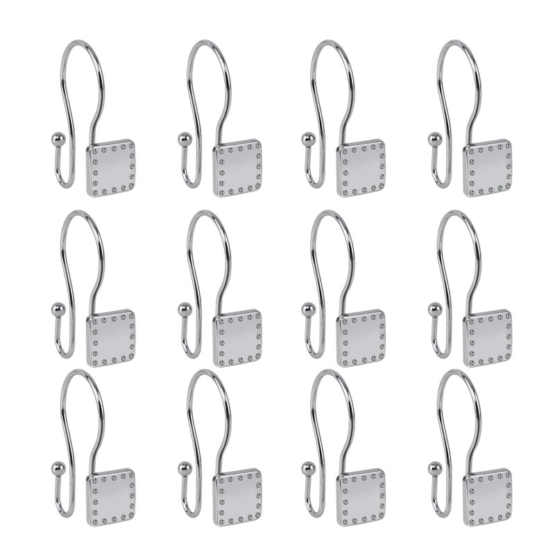 Crochets à rideau de douche, Chrome