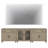     Scarlett Sideboard Cabinet With 2 Drawers, 2 Glass Doors And 4 Wood Doors, Vintage Wood Grain Design, Buffet Cabinet With Storage, 101 Inch, Grey Wash-657213139