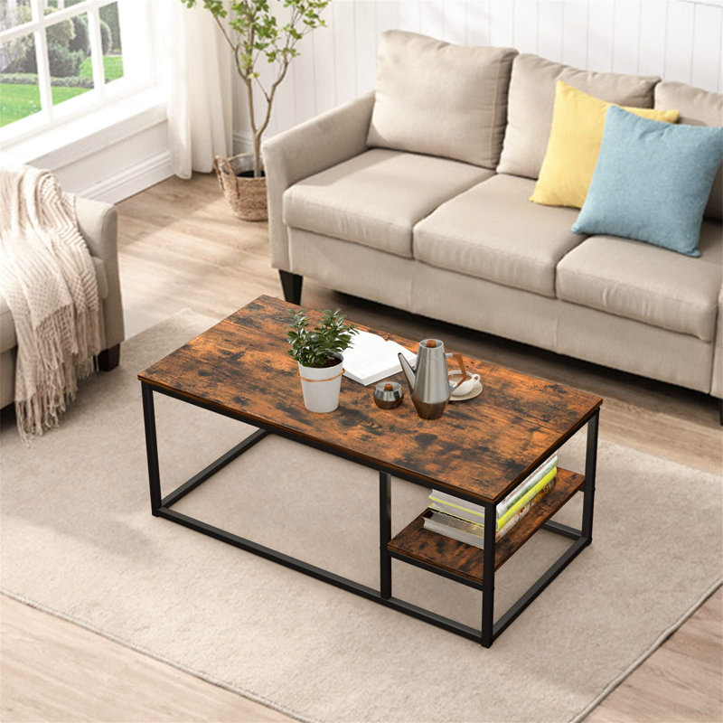 Adkinson Coffee Table with Storage, Vintage brown